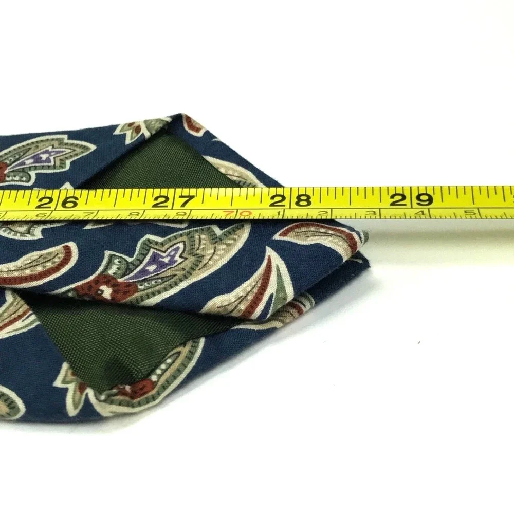 CHAPS RALPH LAUREN Vintage VTG Navy Red Green Purple Paisley Rare Necktie Tie
